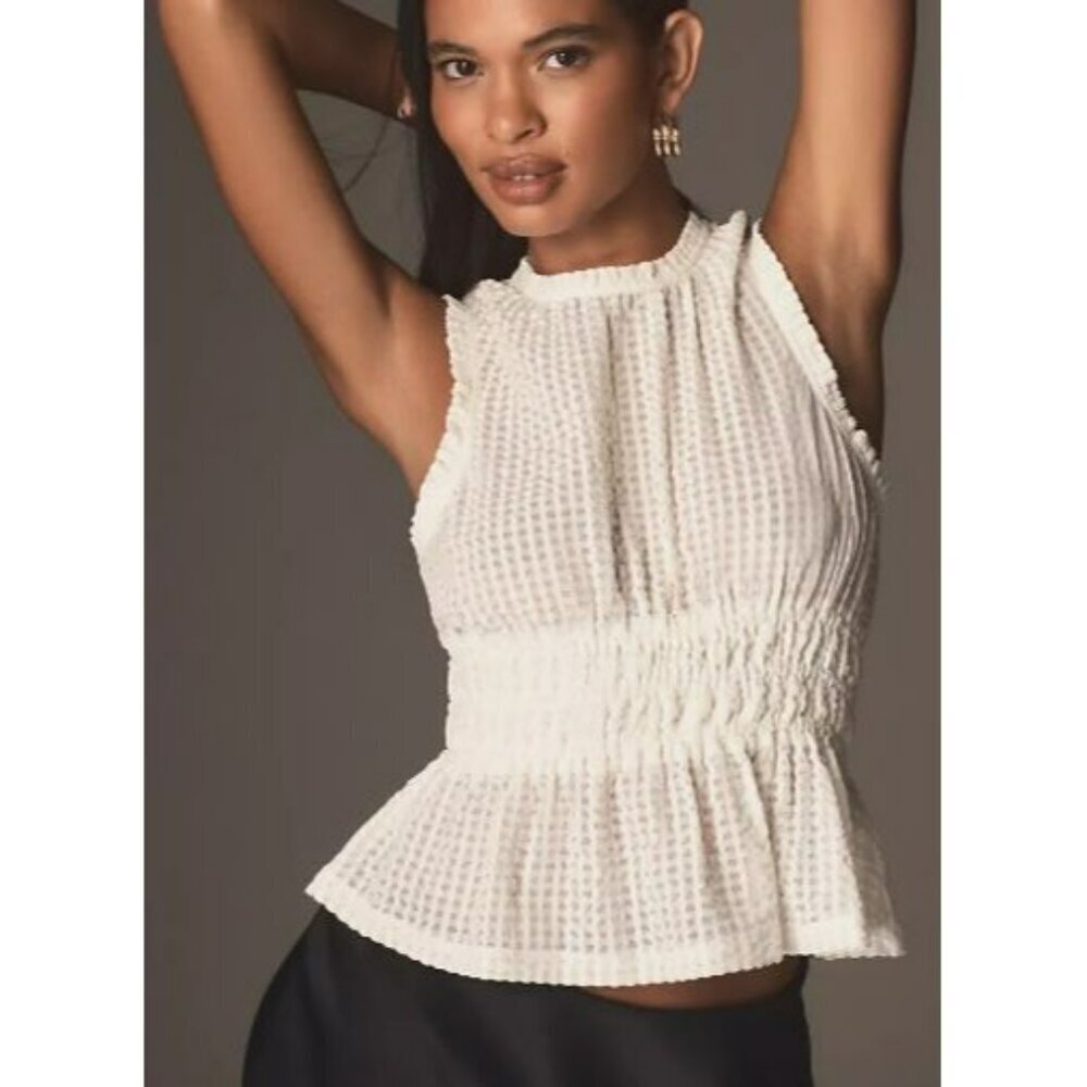 Anthropologie Maeve Smocked Halter Top NWT